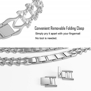 CBIW74 Nouveau Design Bling Bande De Montre En Métal Pour Apple Watch