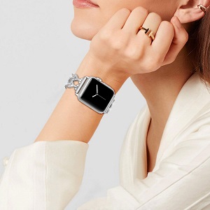 CBIW74 Nouveau Design Bling Bande De Montre En Métal Pour Apple Watch