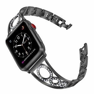 CBIW75 Kadınlar Takı Rhinestone Metal İzle Bantları Apple İzle Için