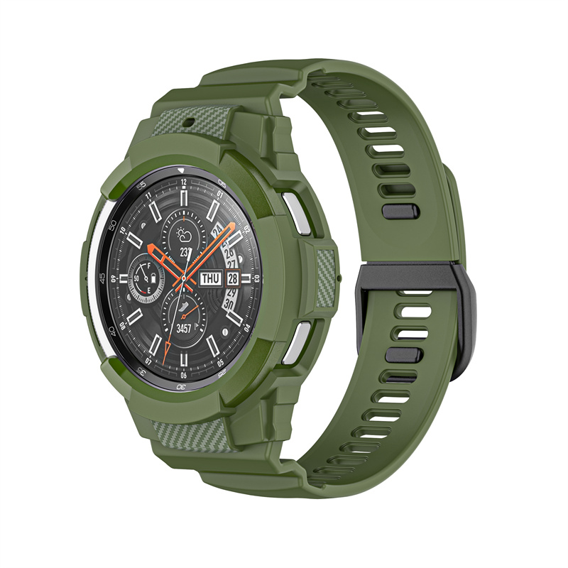 CBSGW-22 Samsung Galaxy Watch4 Classic 42mm 46mm用の険しいTPUケース+ウォッチストラップ