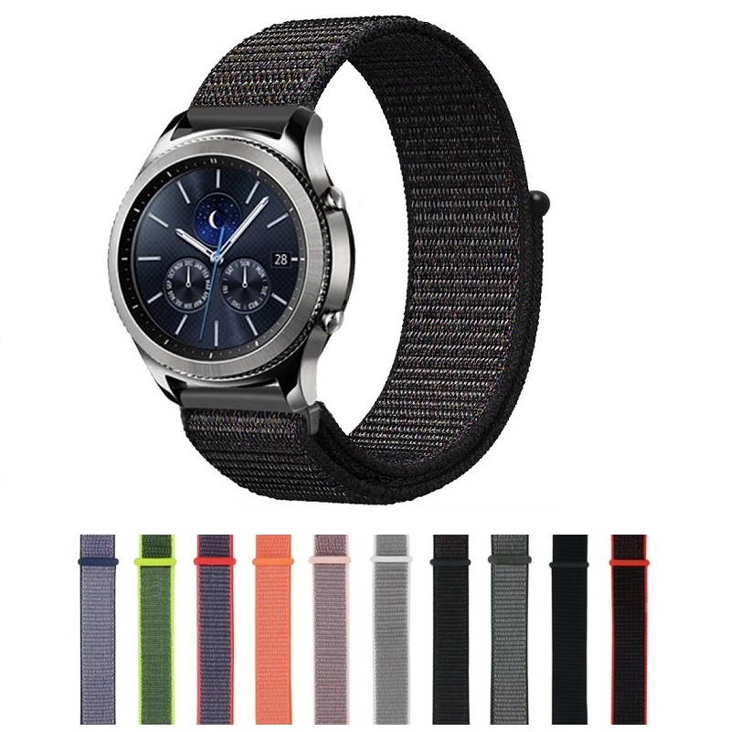 CBSW412 Samsung Gear S3 Klassische Frontier Sport Loop Woven Nylon Uhrenarmbänder