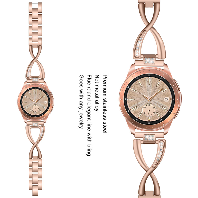 CBSW9401 Trendybay X-Link roestvrij stalen sieraden Diamond vervanging Strap voor Samsung Galaxy horloge