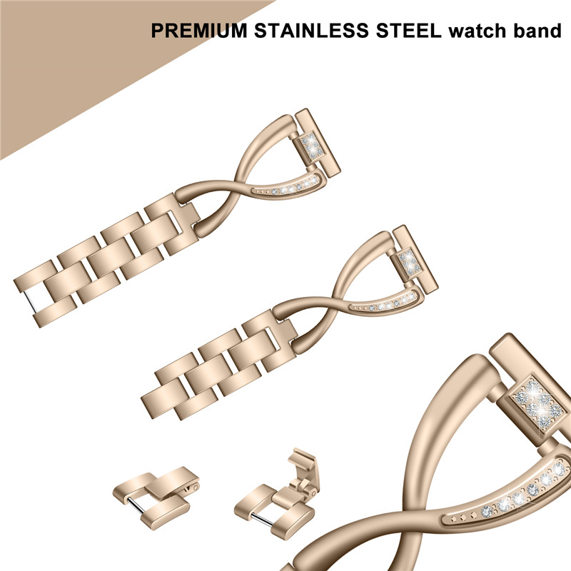CBSW9401 Trendybay X-Link Stainless Steel Jewelry Diamond Replacement Strap For Samsung Galaxy Watch