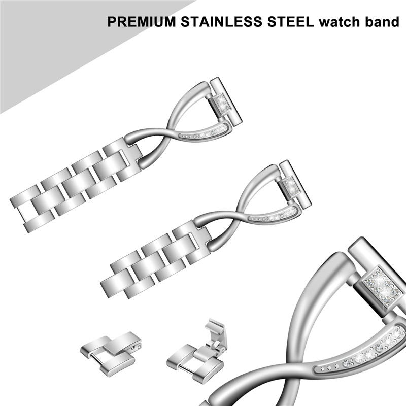 CBSW9401 Trendybay X-Link Stainless Steel Jewelry Diamond Replacement Strap For Samsung Galaxy Watch