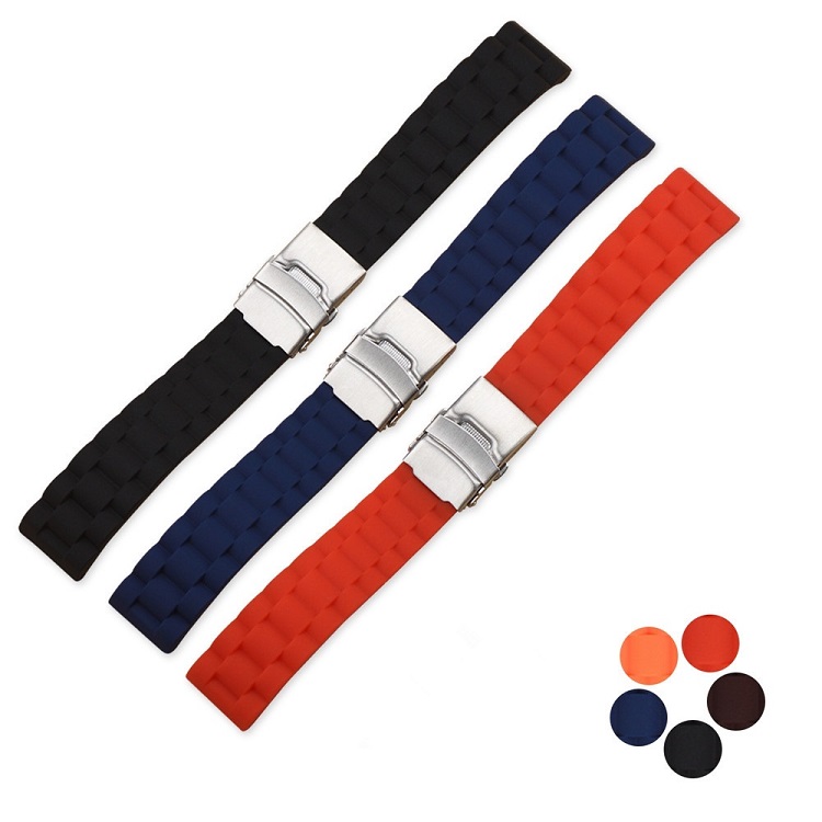 CBUS20 16mm 18mm 20mm 22mm 24mm Silikonowy pasek do zegarka