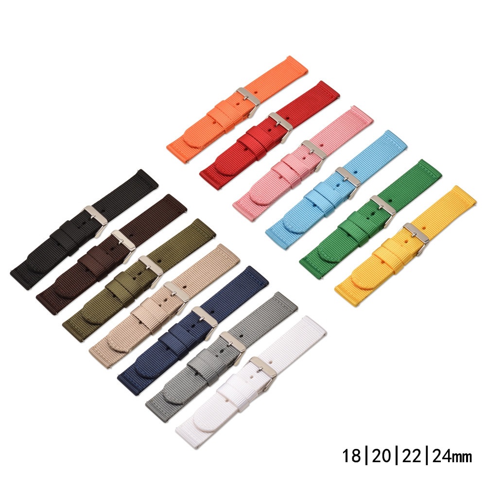 CBUS32 도매 18mm 20mm 22mm 24mm 캔버스 나일론 시계 스트랩