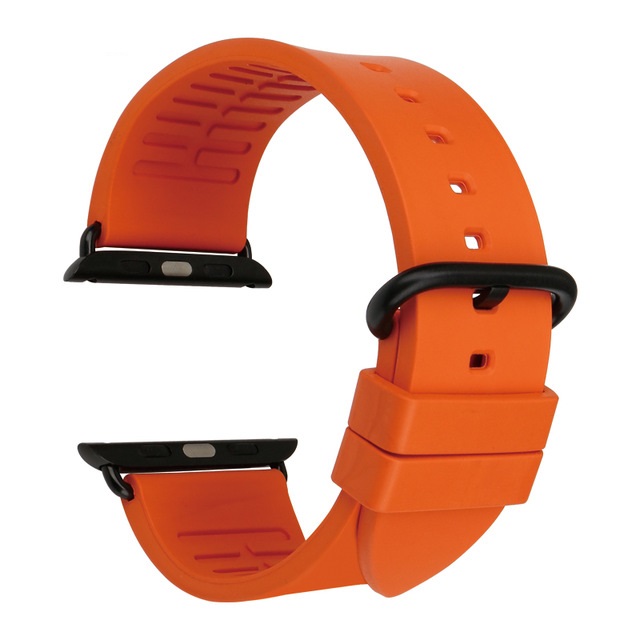 CBUW03 Soft Durable Rubber Watch Band For Apple Watch Series 5 4 3 2 1
