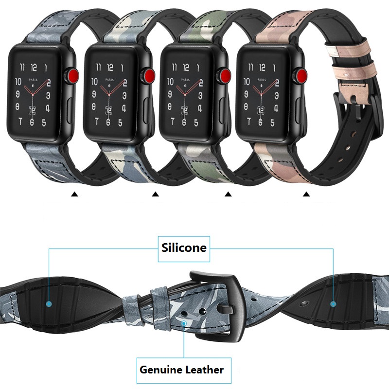 CBWB61 38mm 42mm Genuine Leather Silicone Watch Straps