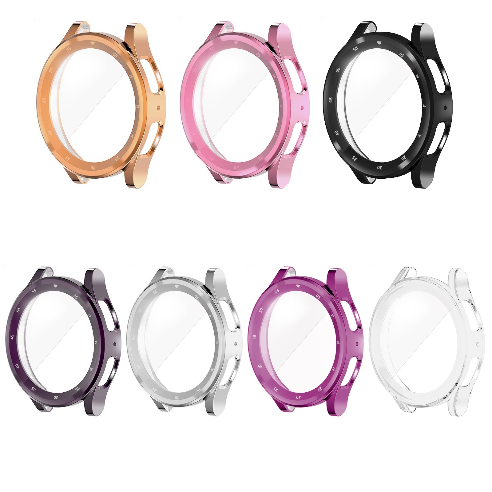 CBWPC-09 Samsung Galaxy Watch의 전기 도금 TPU 보호 스마트 워치 케이스 5 Pro 45mm