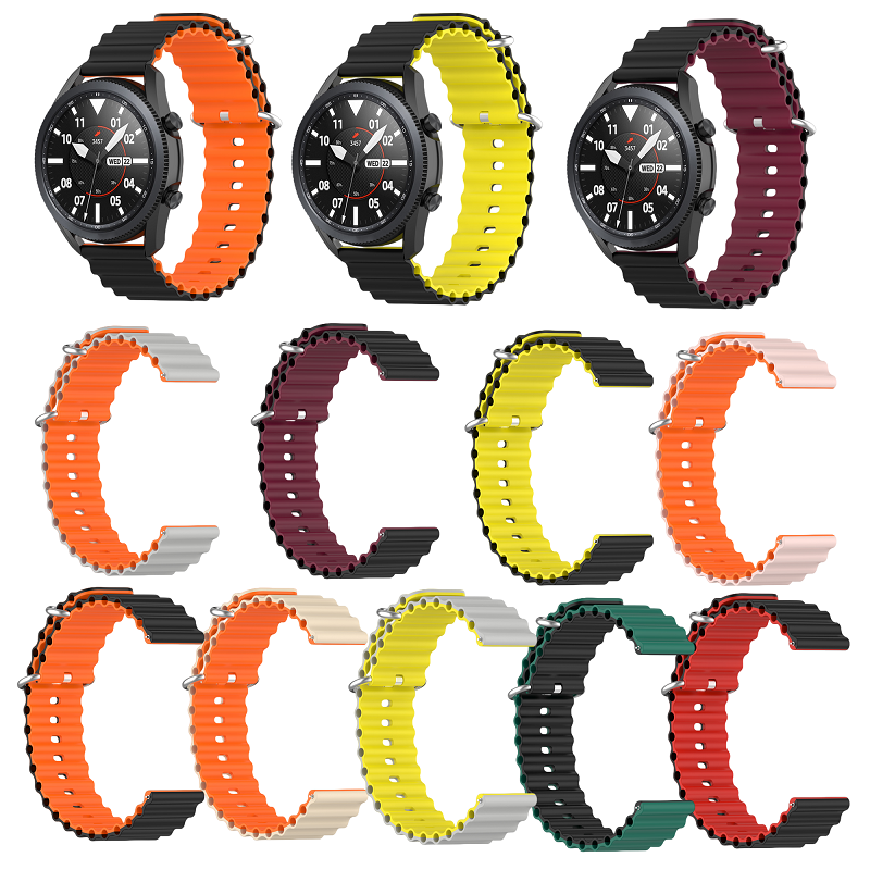 Cbwt31 all'ingrosso 20mm 22mm a doppio colore ufficiale silicone silicone watch cinturino