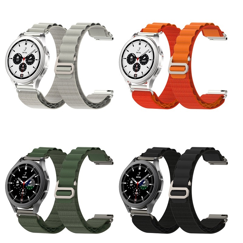 CBWT32 고도로 유연한 신축성 20mm 22mm 범용 나일론 알파인 루프 시계 밴드