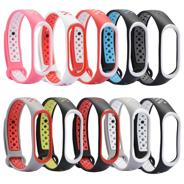 CBXB360 Xiaomi Mi Band 3 Double Color Silicone Replacement Wristband