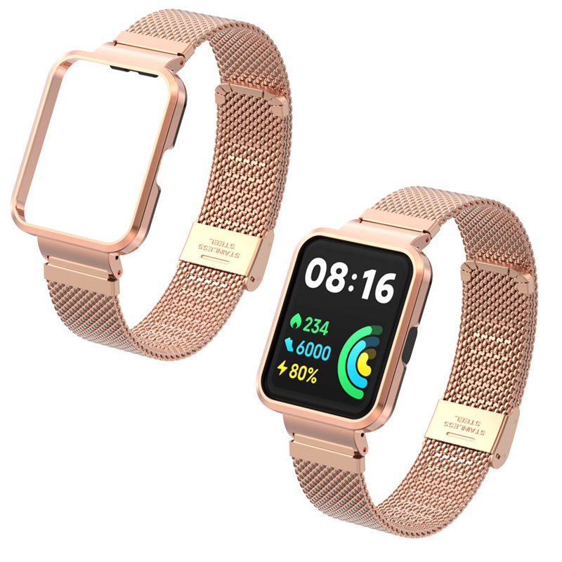 CBXM-W04 Mesh en acier inoxydable Sangle de montre de poignet en acier inoxydable pour Xiaomi Mi / Redmi Watch 2 Lite