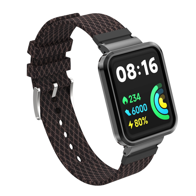 CBXM-W09 DENIM CANVAS Fabric Watch STRAP FOR XIAOMI MI Redmi Watch 2 Lite