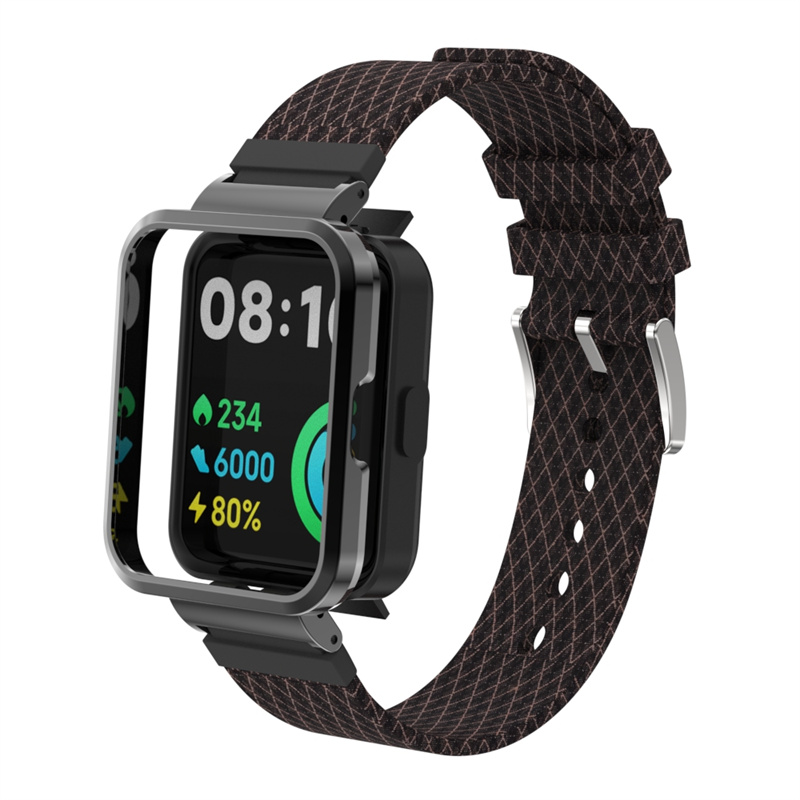 CBXM-W09 DENIM CANVAS Fabric Watch STRAP FOR XIAOMI MI Redmi Watch 2 Lite