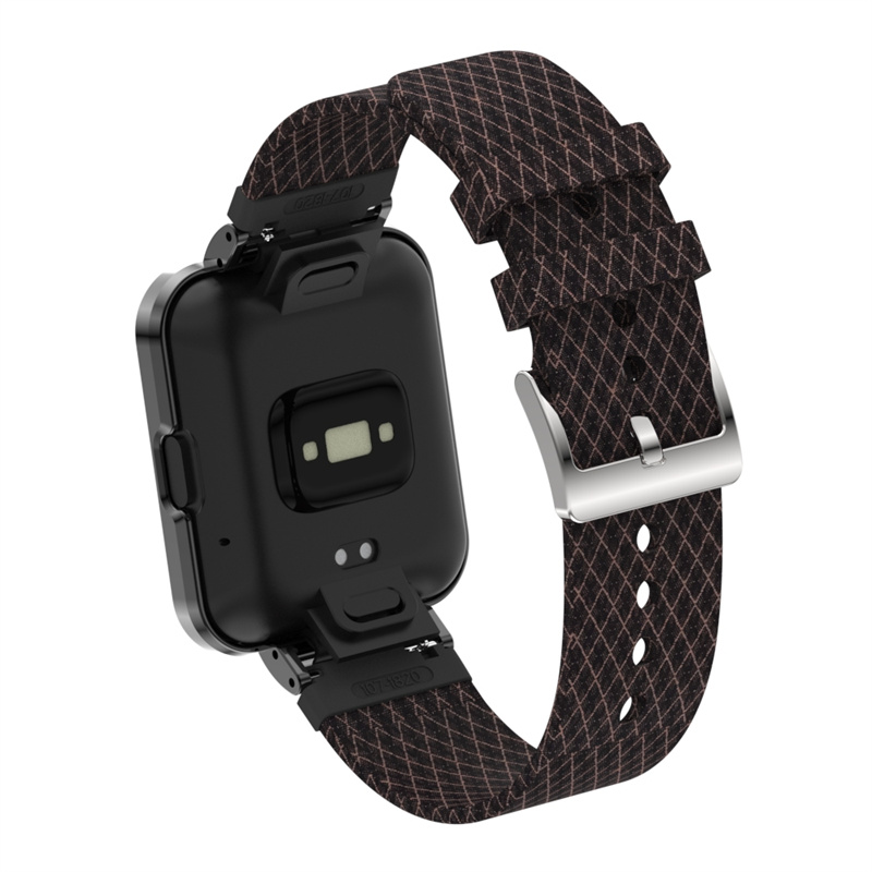 CBXM-W09 DENIM CANVAS Fabric Watch STRAP FOR XIAOMI MI Redmi Watch 2 Lite