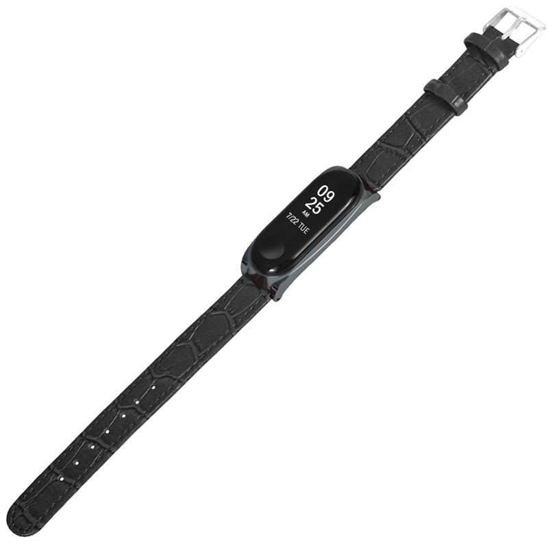 CBXM03 Trendybay Bamboo Pattern Leather Strap For Xiaomi Mi Band 3 Bracelet