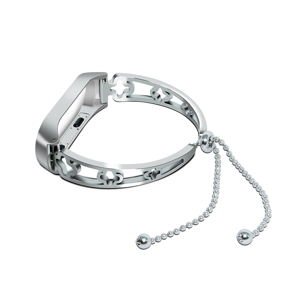 CBXM340 Hollow Out Design Stainless Steel Wrist Strap For Xiaomi Mi Band 3 2 With Pendant Tassel