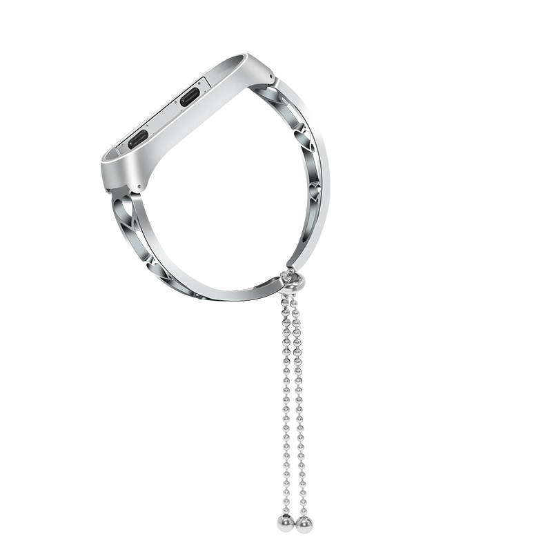 CBXM340 Hollow Out Design Stainless Steel Wrist Strap For Xiaomi Mi Band 3 2 With Pendant Tassel
