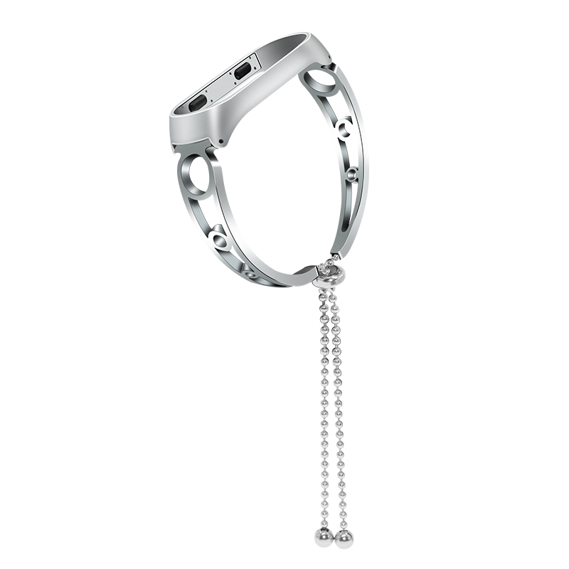 CBXM340 Hollow Out Design Stainless Steel Wrist Strap For Xiaomi Mi Band 3 2 With Pendant Tassel