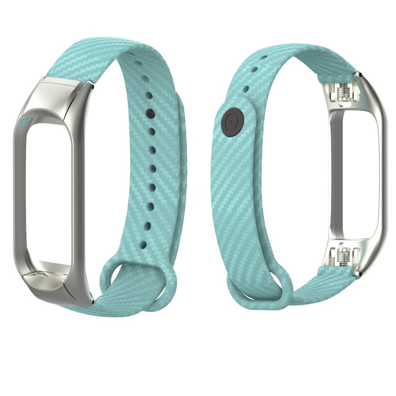 CBXM346 Trendybay Carbon Fiber Sport Silicone Replacement Wrist Strap For Xiaomi Mi Band 3