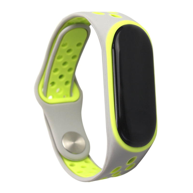 Cinturino da polso in gomma siliconica bicolore sportivo CBXM349 per cinturino Xiaomi Mi Band 3