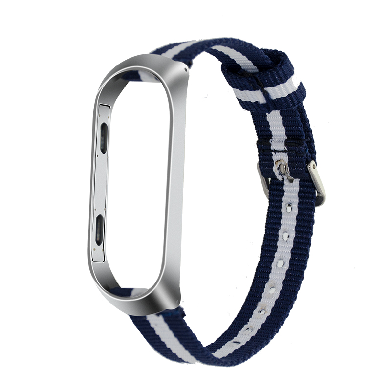 CBXM350 Custom Striped Nylon Nato Strap For Xiaomi Mi Band 3 2