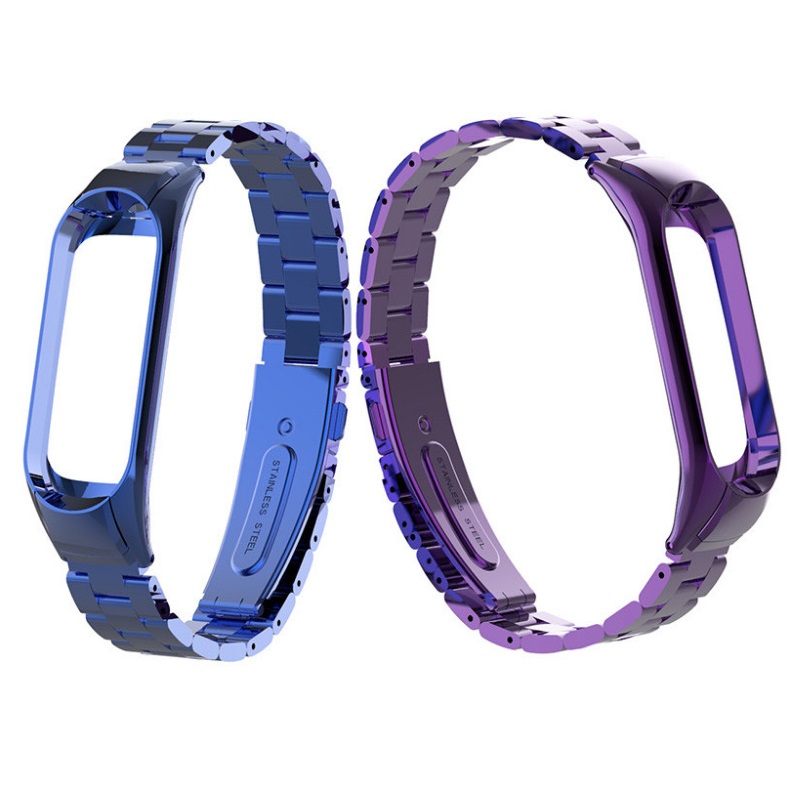 CBXM357 3-Link Stainless Steel Metal Strap For Xiaomi Band 3