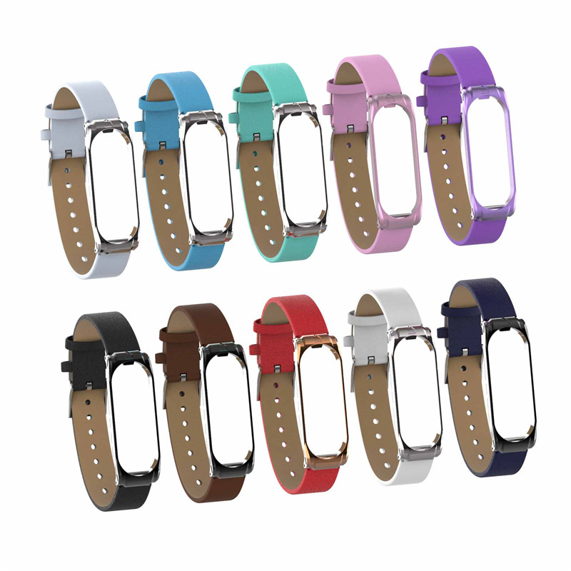 CBXM406 Colorful Pu Leather Watch Band For Xiaomi Mi Band 4 Strap