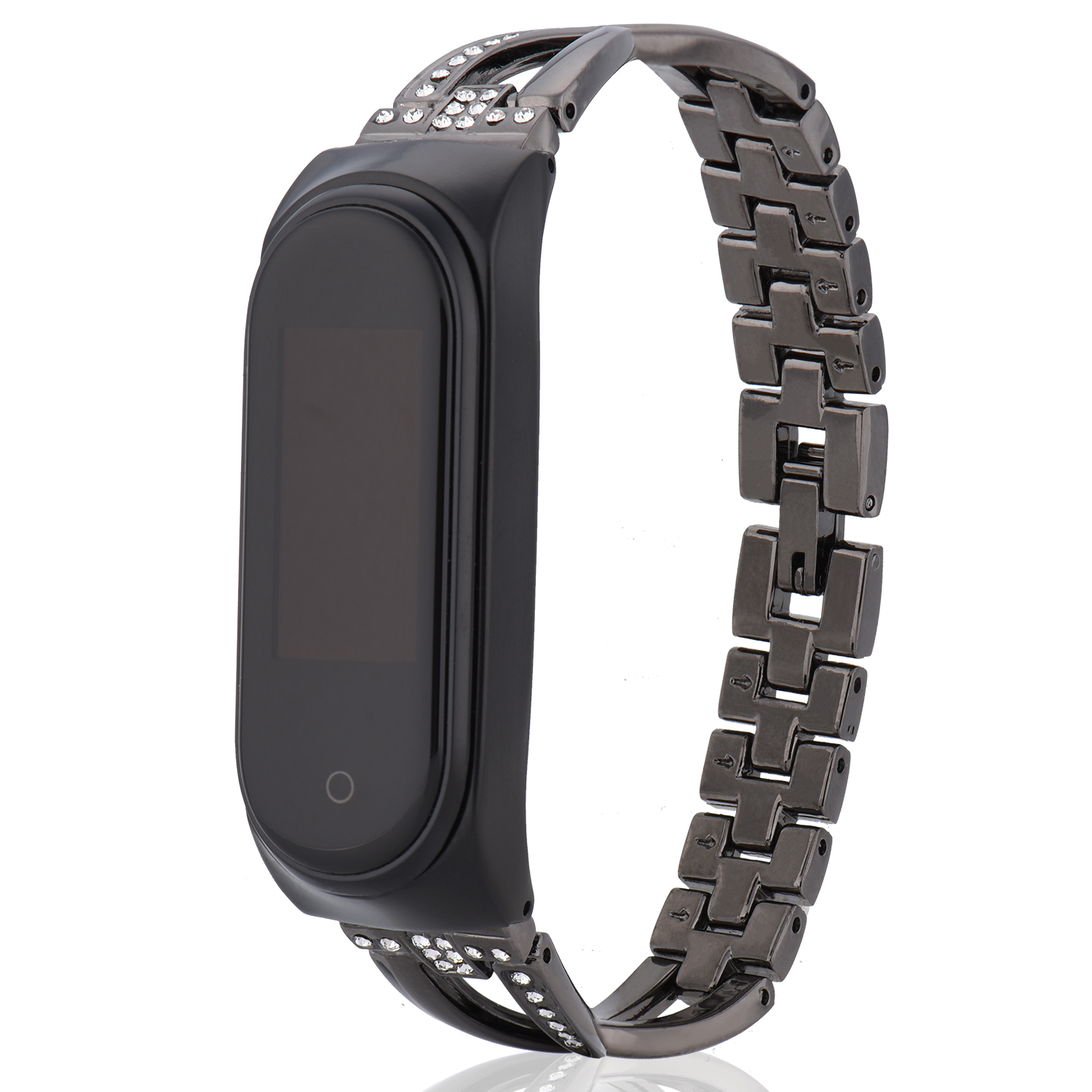 CBXM417 metalen horlogeband voor Xiaomi Mi Band 4 set met strass