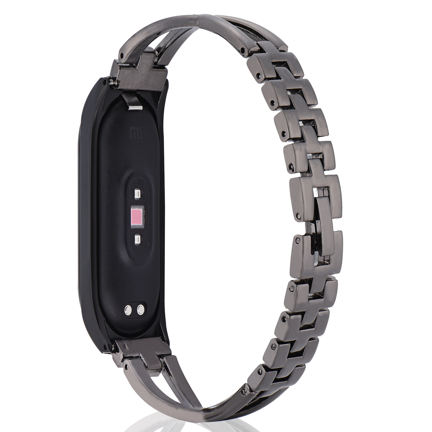 CBXM417 metalen horlogeband voor Xiaomi Mi Band 4 set met strass