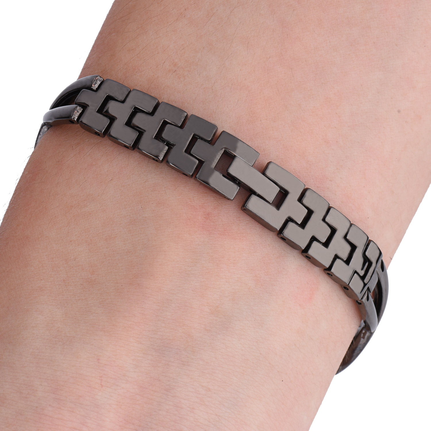 CBXM417 metalen horlogeband voor Xiaomi Mi Band 4 set met strass
