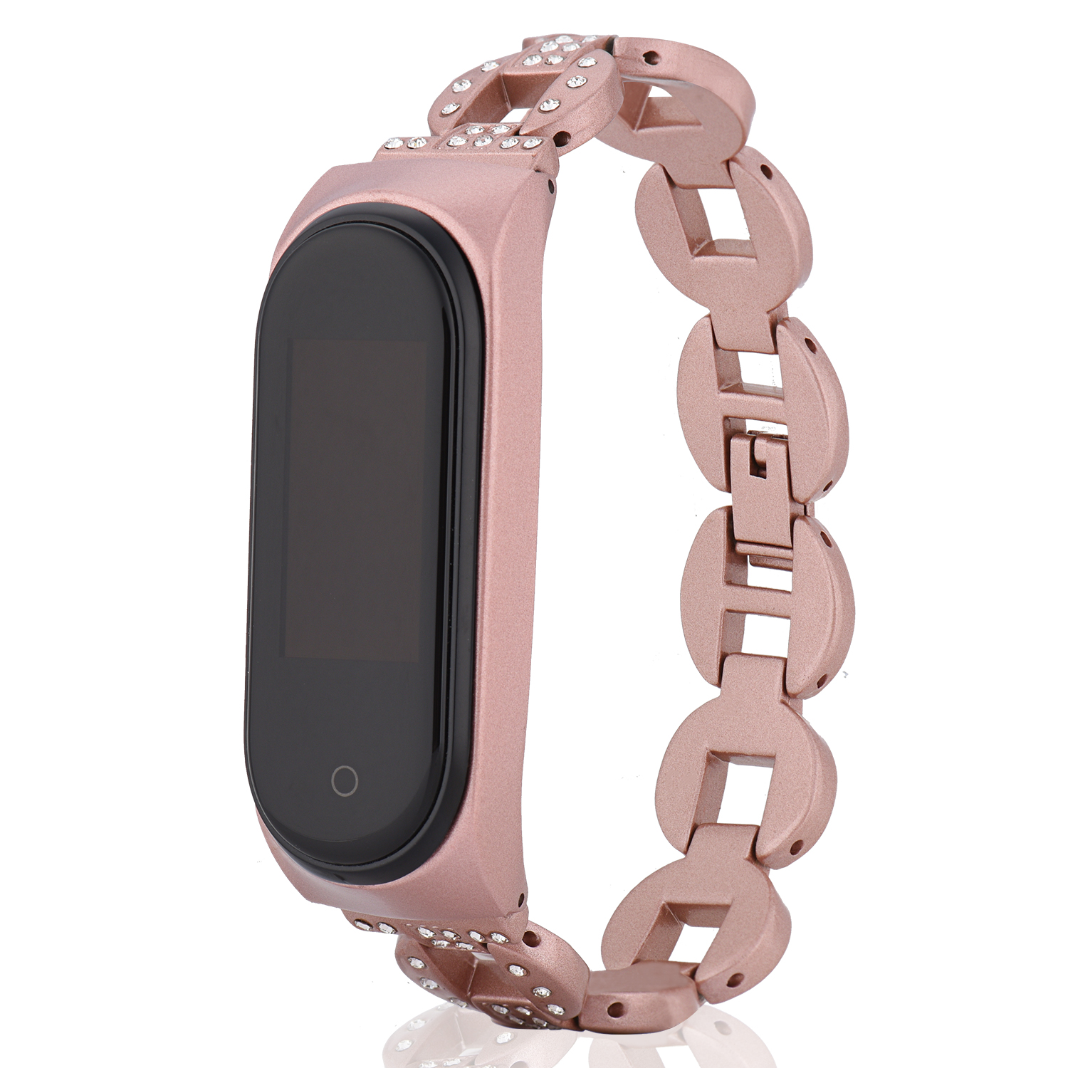 CBXM419 Bling Rhinestone Metal Akıllı Saat Kayışı Için Xiaomi Mi band 4