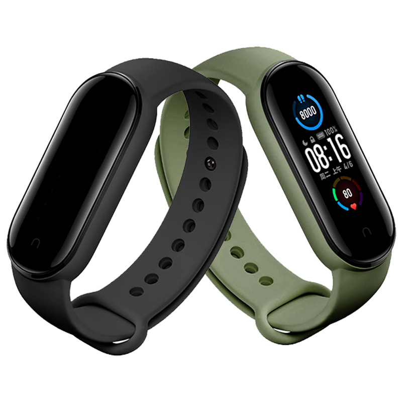 CBXM502 بالجملة حزام ساعة ذكية الرياضة سيليكون شريط معصم ل Xiaomi Mi Band 5 Miband 5 Strap