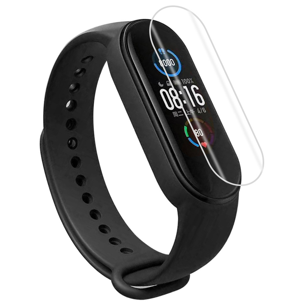 CBXM509 2 Pack TPU Watch Transparent Film For Xiaomi Mi Band 5 Screen Protector
