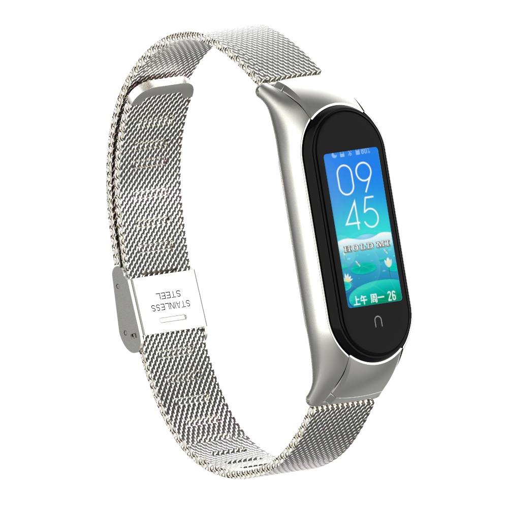 CBXM510 شبكة ميلانيز الفولاذ المقاوم للصدأ حزام الفرقة ل xiaomi band 6/5 سوار
