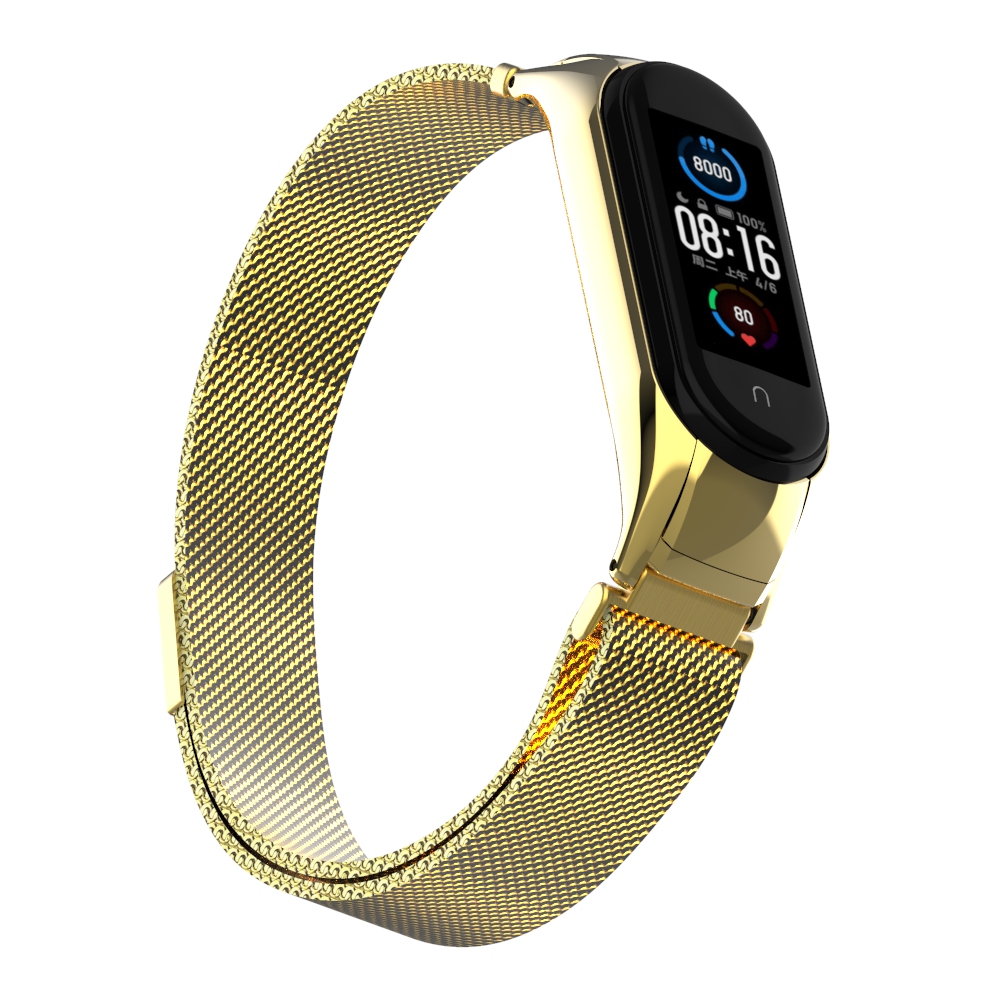 CBXM511 Magnetic Closure Milanese loop Metal Stainless Steel Watch Strap For Xiaomi Band 6/5