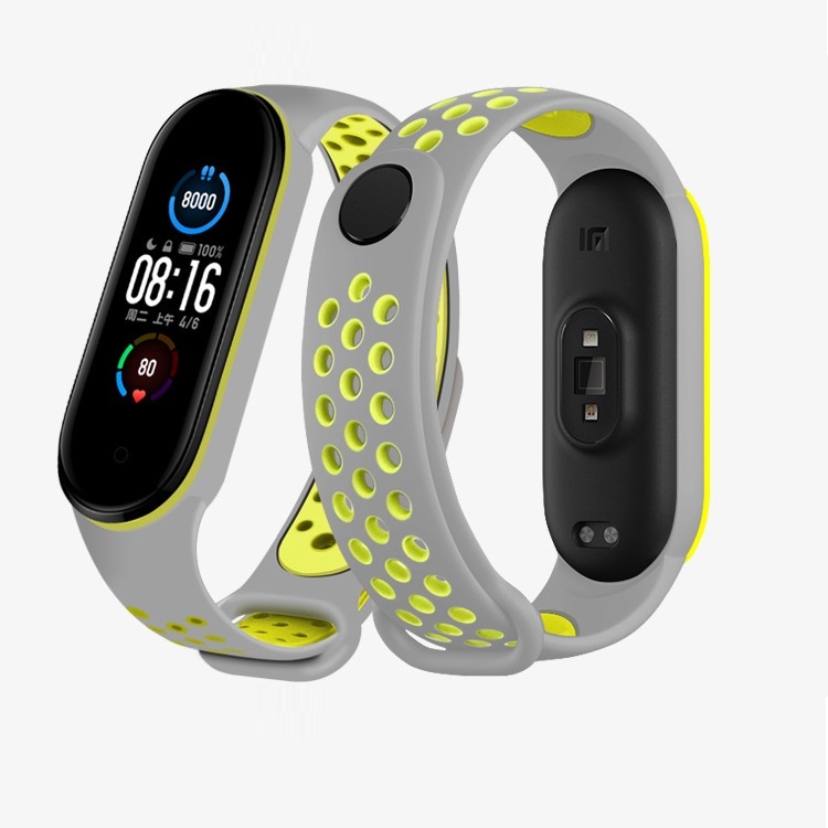 CBXM518 Mi band 5 Silicone Strap Dual Color Correa Para For Xiaomi Mi Band 5 Fitness Bracelet