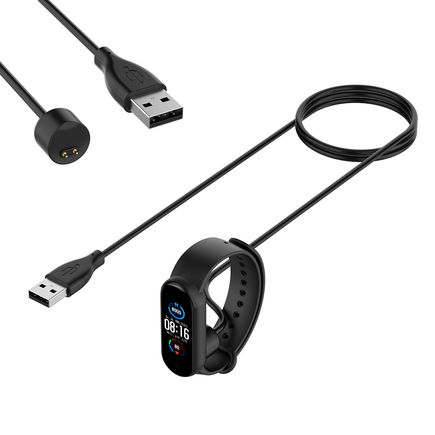 CBXM522 Cable de carga USB magnético Cable de cargador Smart Watch para Xiaomi Mi Band 7 6 5 Pulsera inteligente