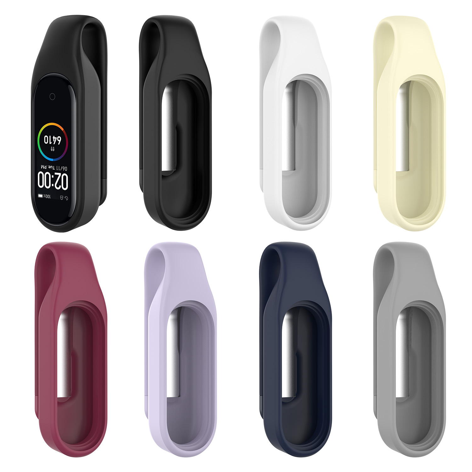 CBXM552 Anti Lost Soft Silicone Clip Buckle Beschermende horlogekap voor Xiaomi Mi Band 5
