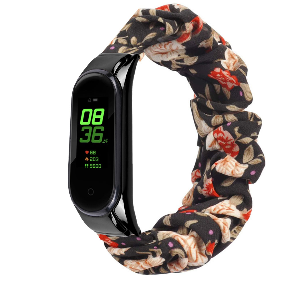 CBXM566 Cinturino con cinturino elastico per capelli con stampa elastica per Xiaomi Mi Band 5 4 3 NFC Smart Watch