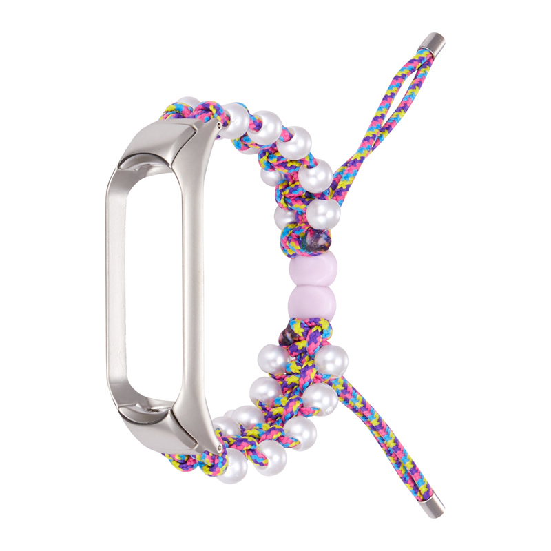 CBXM575 Handmade Beaded Braided Nylon Strap For Xiaomi Mi Band 6 5 4 3 Bracelet Correa