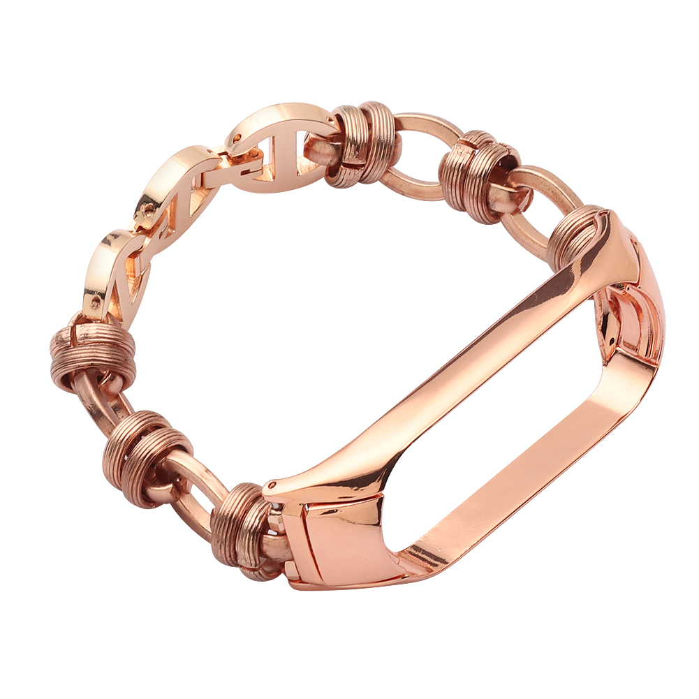 CBXM576 Mode Punk Armband Rvs Polsband Strap voor Xiaomi MI Band 6 5 4 3 Smart Watch