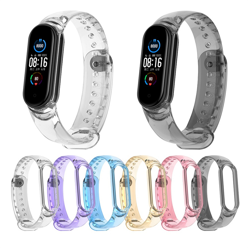 CBXM7-28変色透明なTPUウォッチストラップXiaomi Mi Band Miband 7