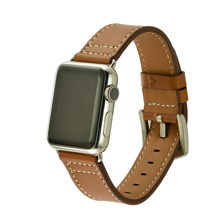 Bracelet de montre en cuir véritable classique