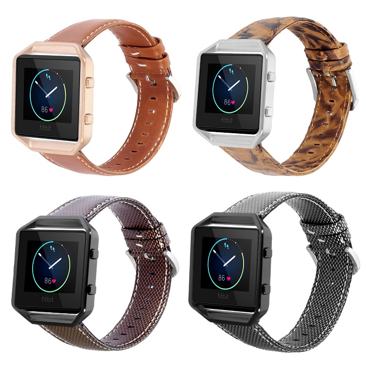 Classic Leather Replacement Wristband with Metal Connectors