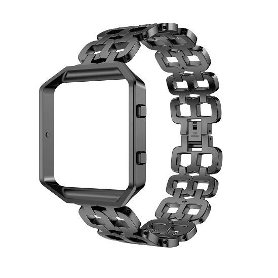 Metalik Çerçeve ile Fitbit Blaze Stailess Çelik İzleme Bantı