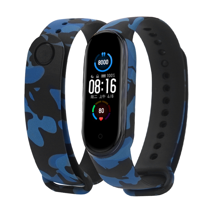 Xiaomi Mi Band 54 3 스트랩 사용자 정의 인쇄 실리콘 시계 스트랩