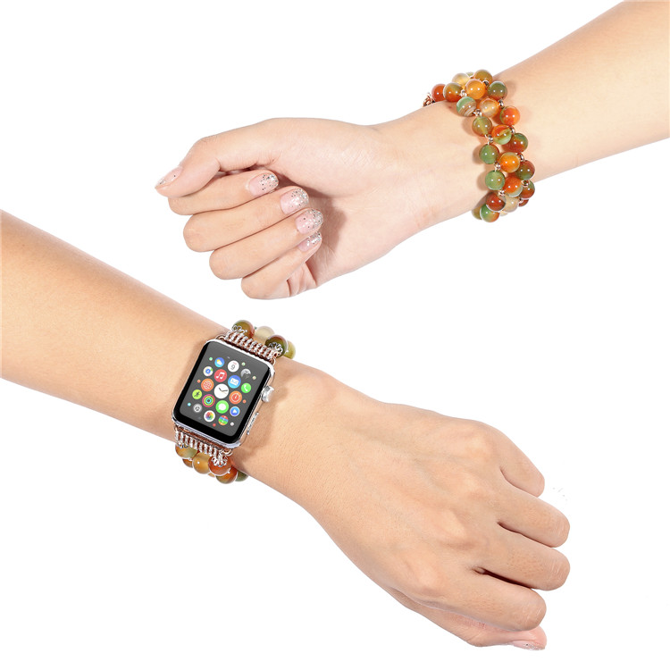 Handmade Elastic Stretch Natural Agate Bracelet Replacement Wristband