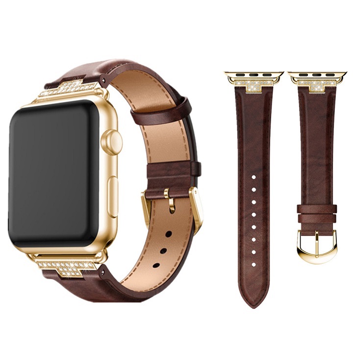 高級クリスタルラインストーンダイヤモンドレザー時計ストラップ